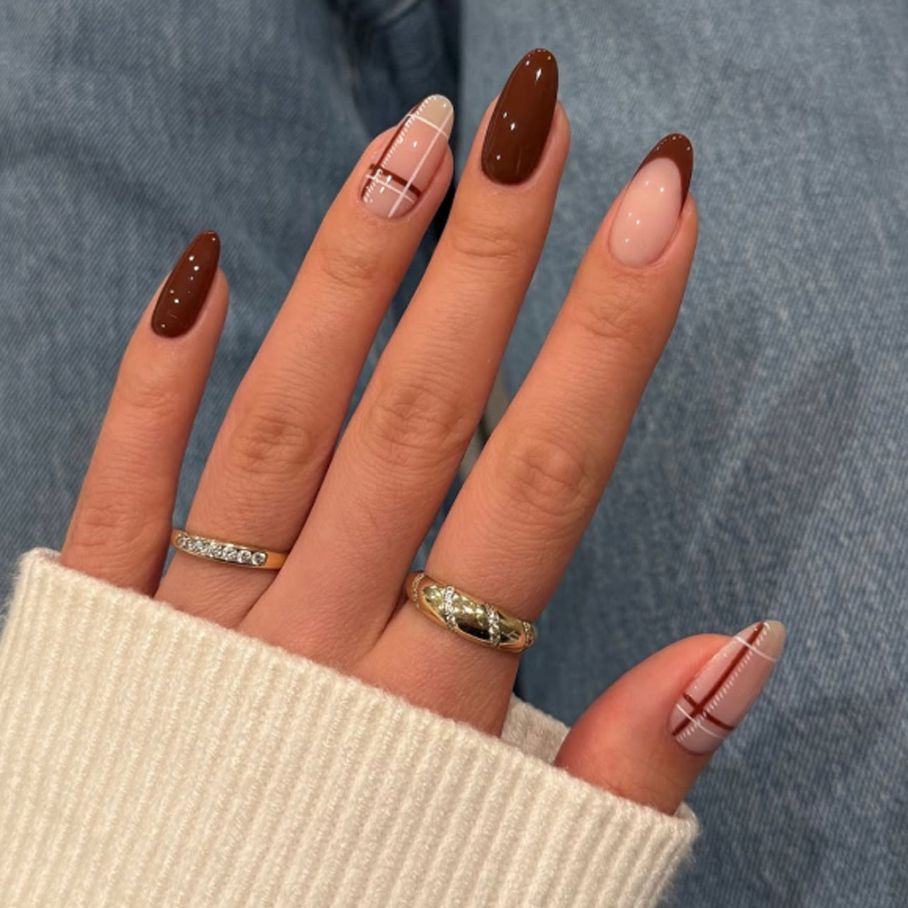 Geometric Designer Nail Set 10 Pieces