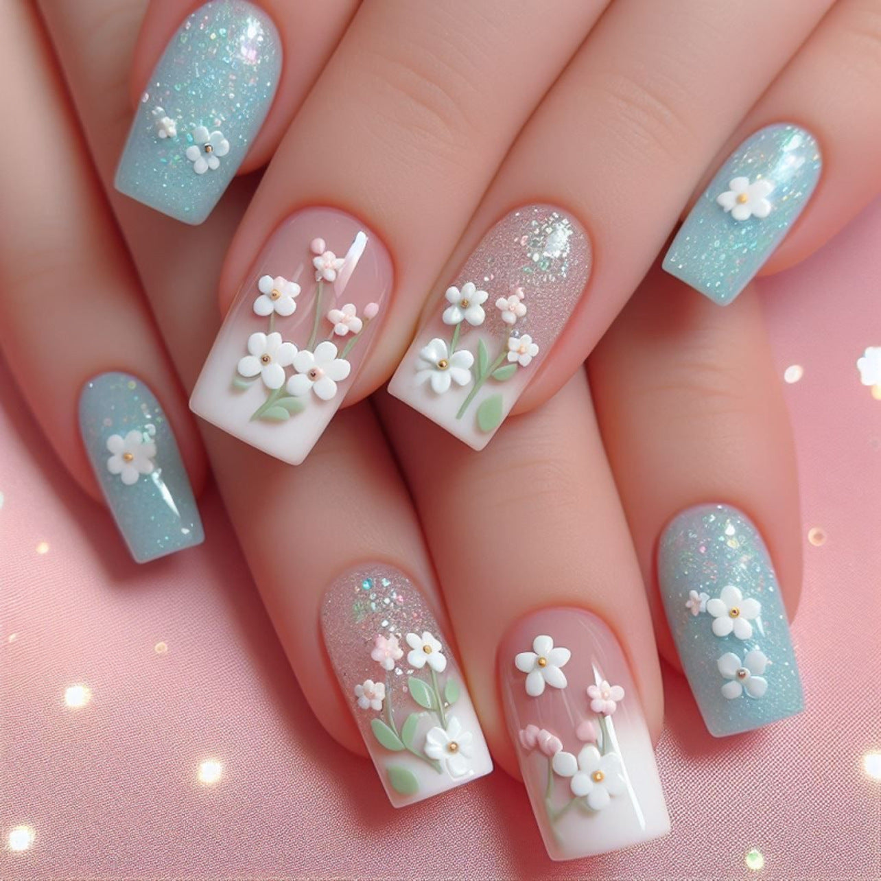 Beautiful Elegant Nail Set 10 Pieces