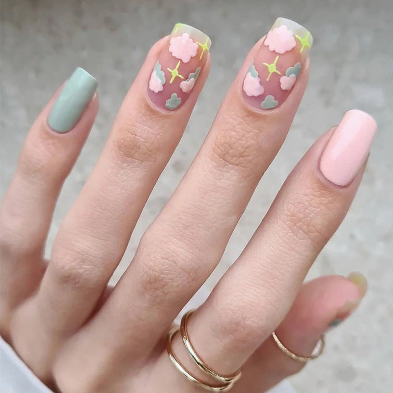 Handcrafted Festive Nail Set 10 Pieces