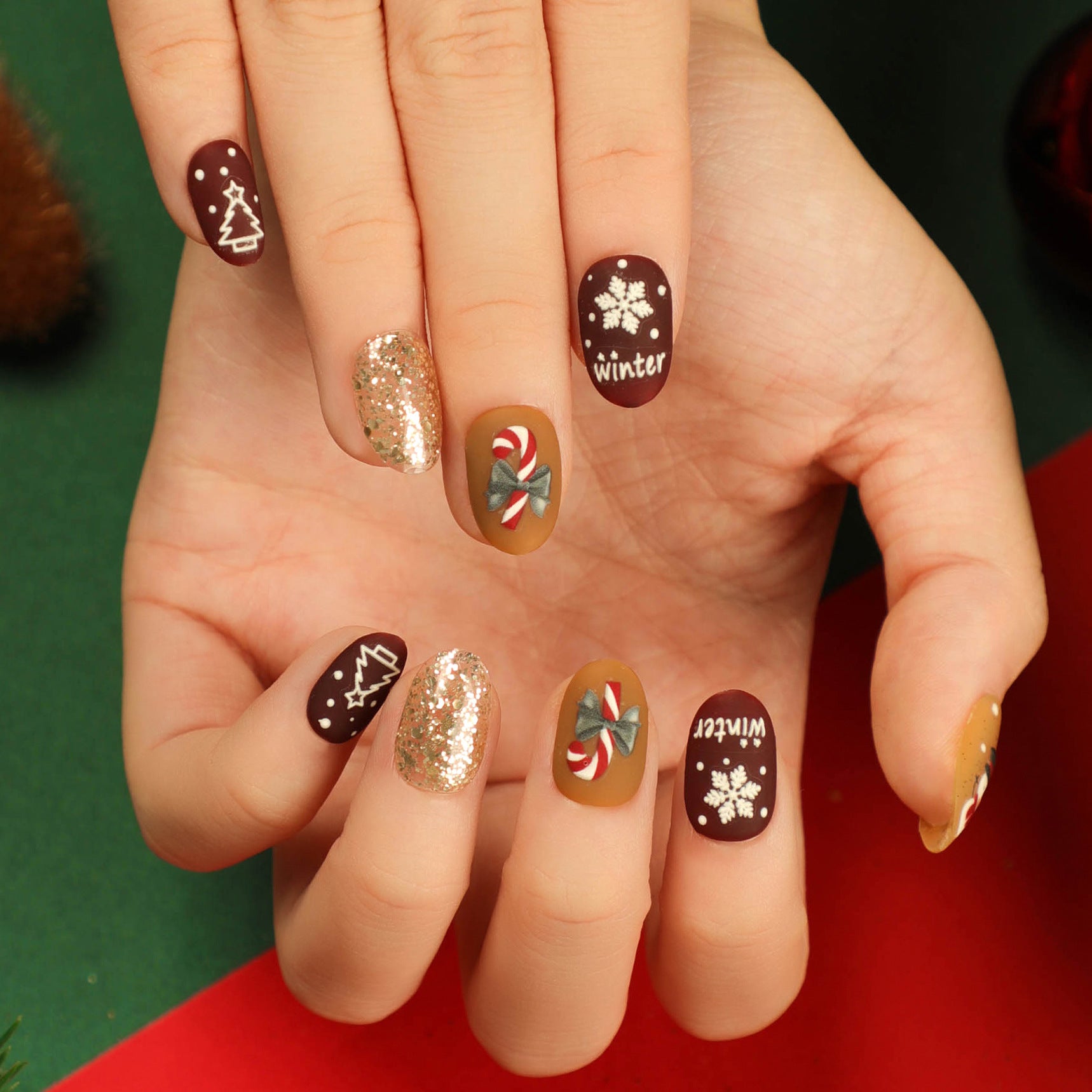 Gothic Designer Nail Set 10 Pieces