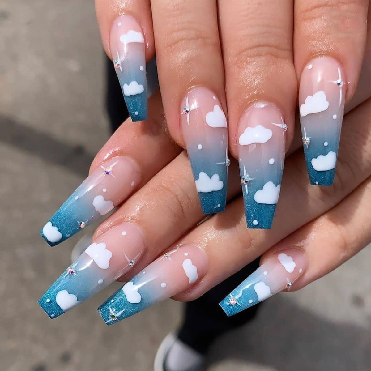 Handcrafted Ombre Nail Set 10 Pieces