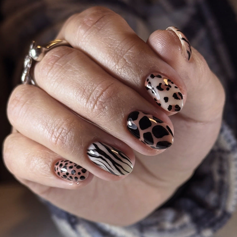 Floral Fake Nails Set 10 Pieces