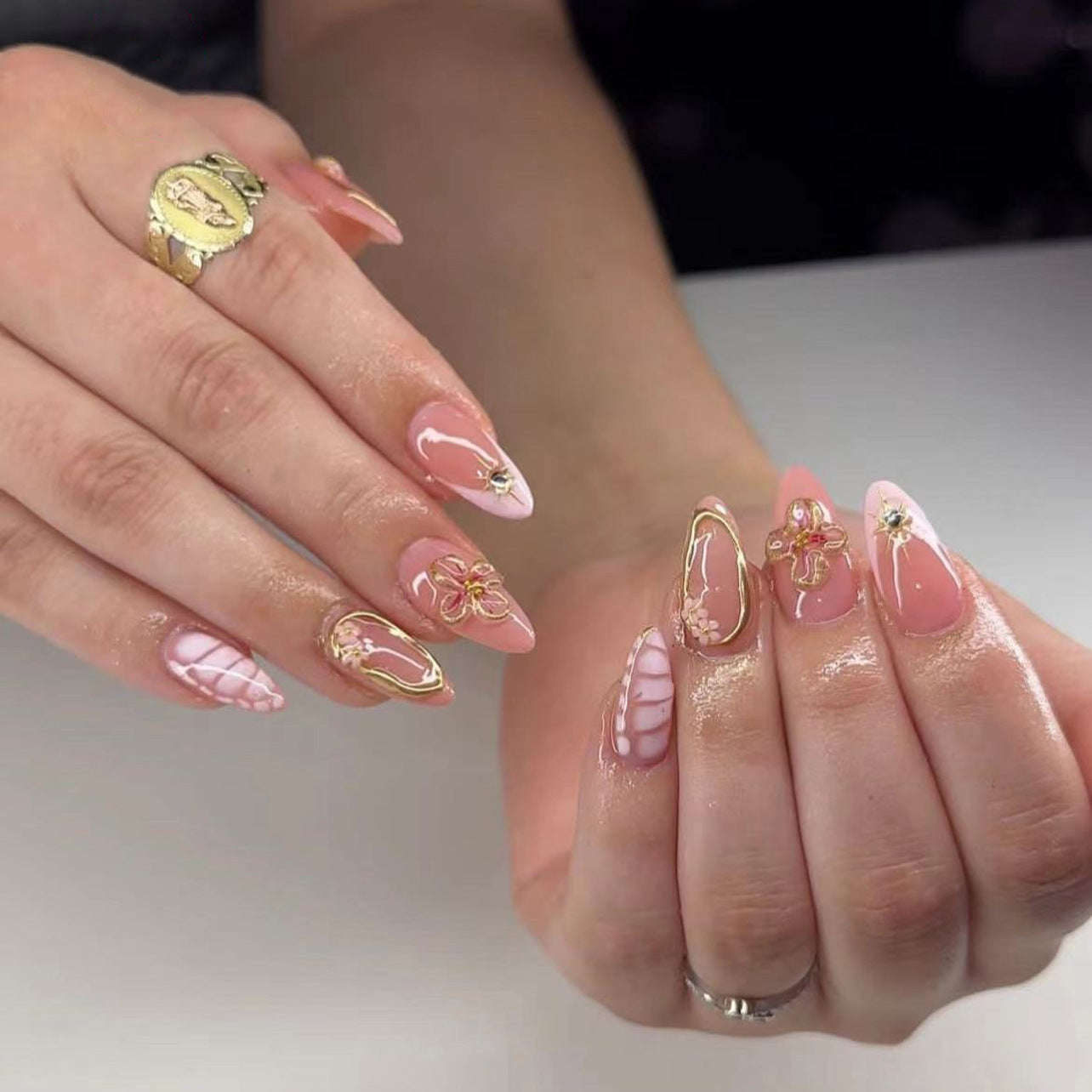 Spring Fake Nails Set 10 Pieces