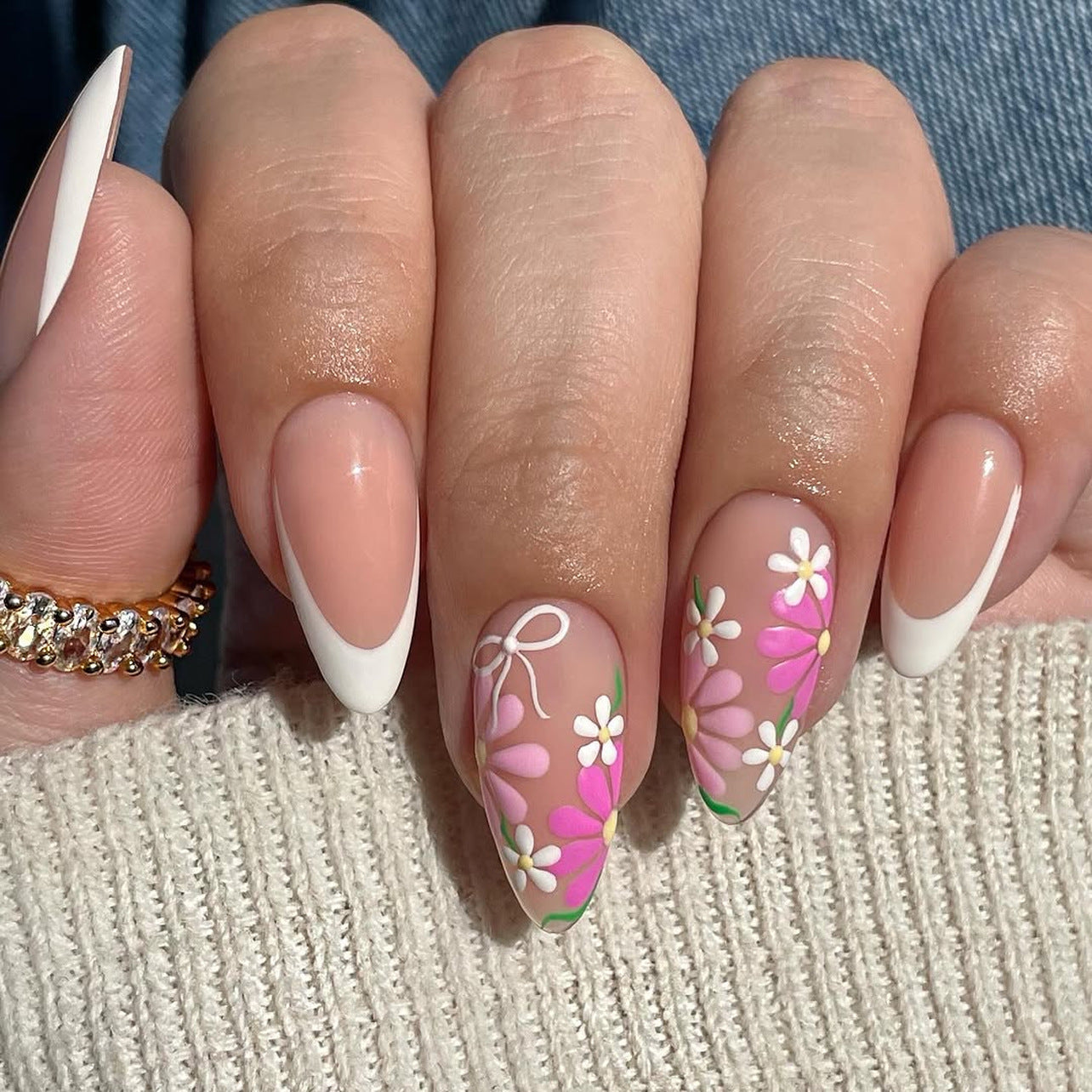 Beautiful French Nail Set 10 Pieces
