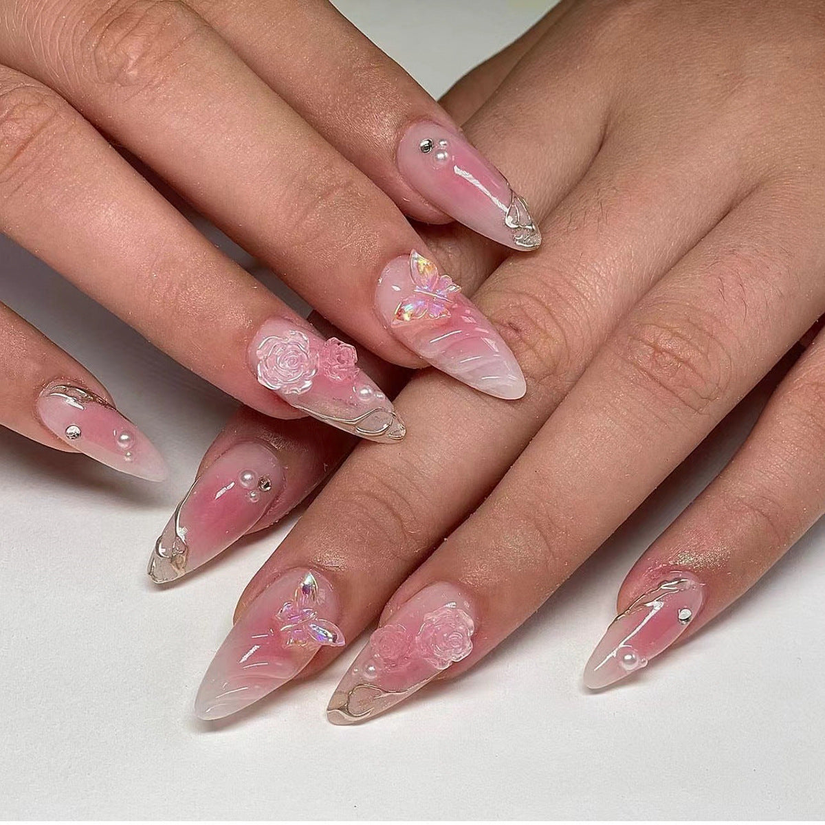 Holographic Press-On Nails 10 Pieces