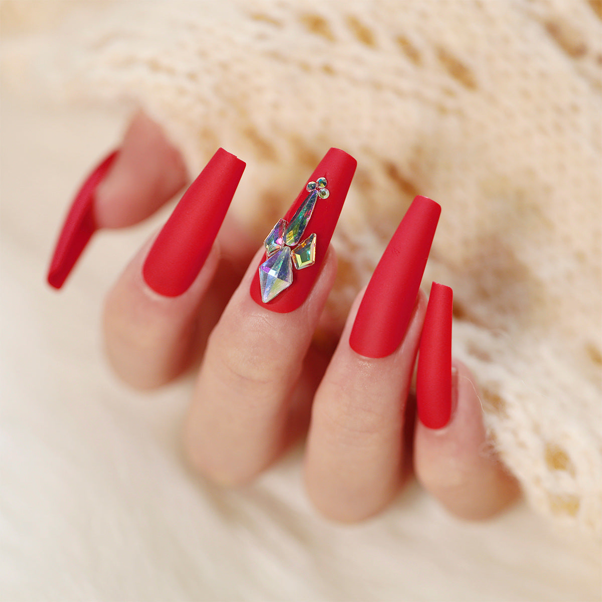 Marble Fake Nails Set 10 Pieces