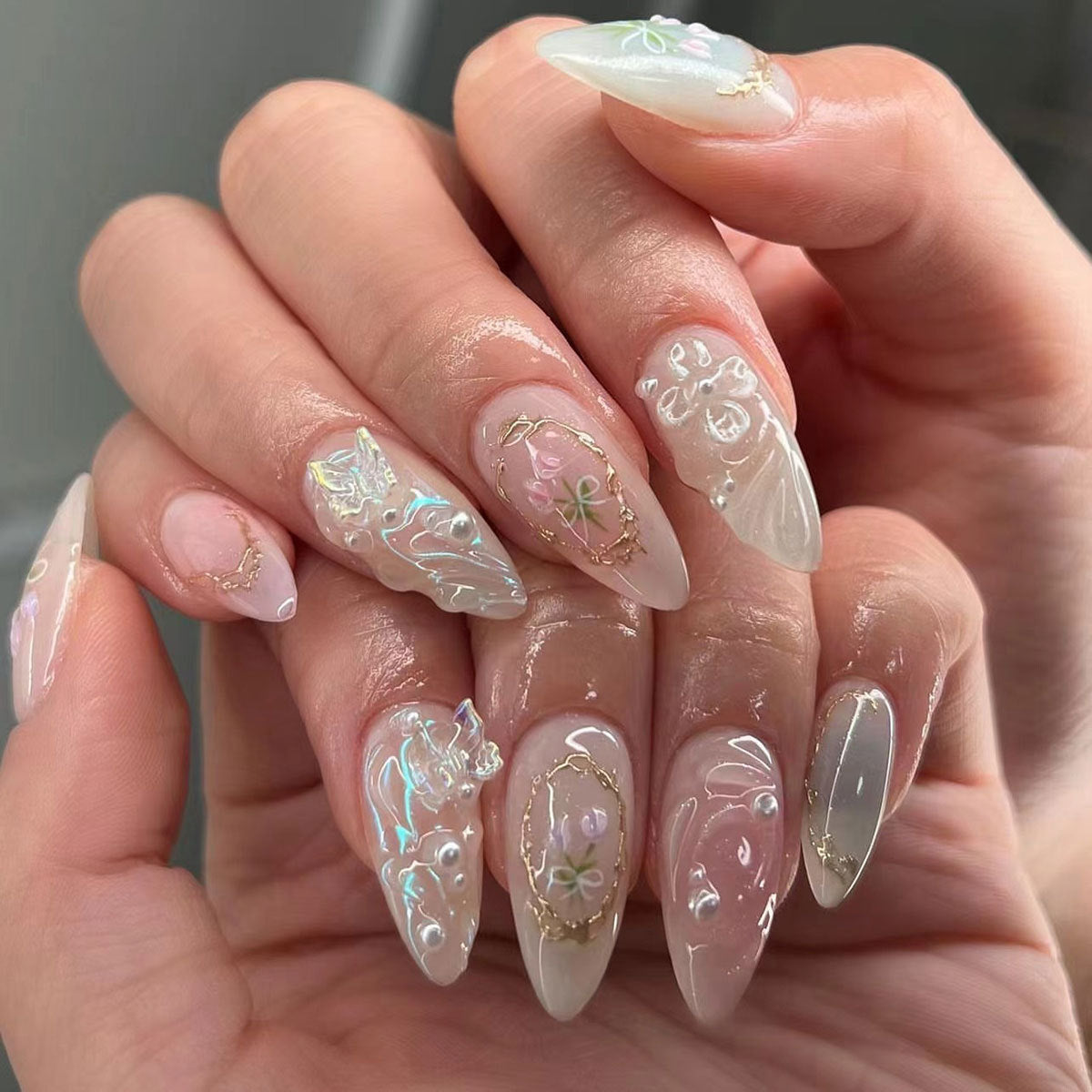Handcrafted Spring Nail Set 10 Pieces