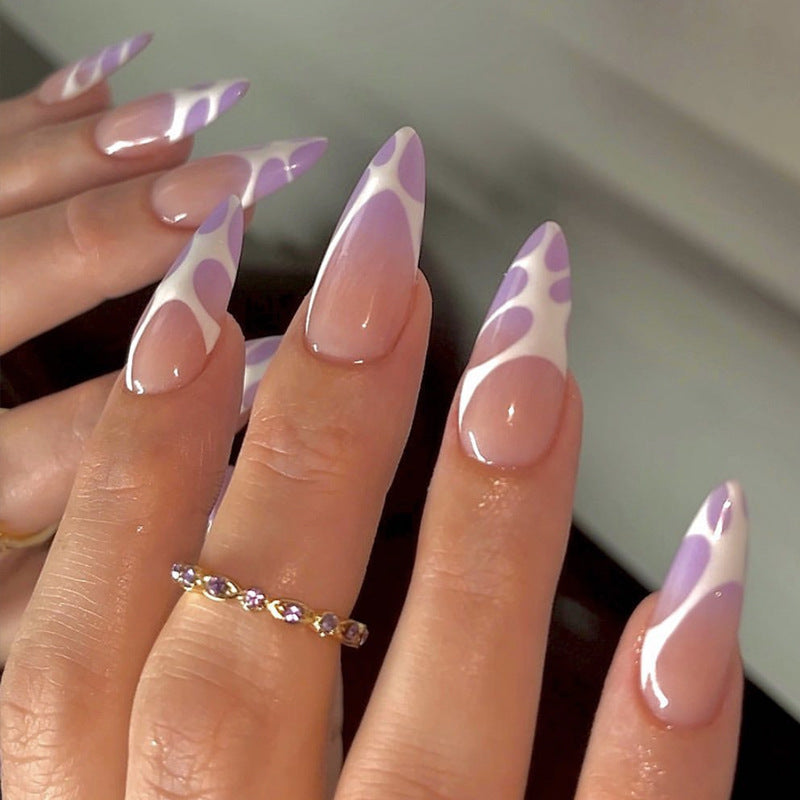 Marble Fake Nails Set 10 Pieces