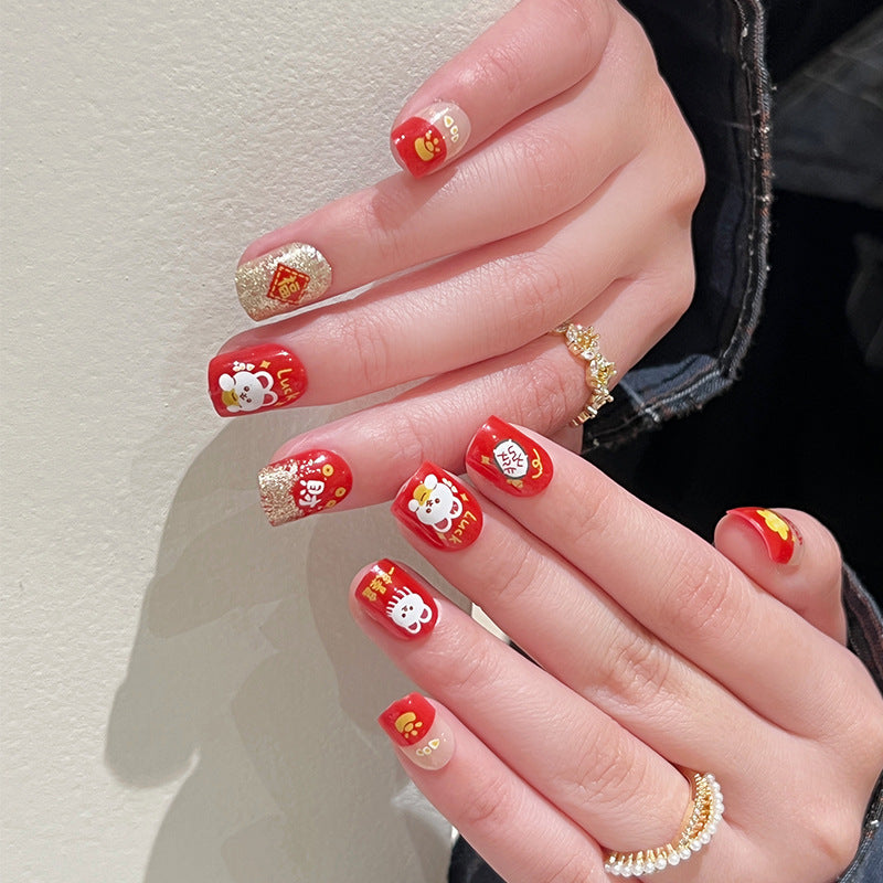 Abstract Designer Nail Set 10 Pieces