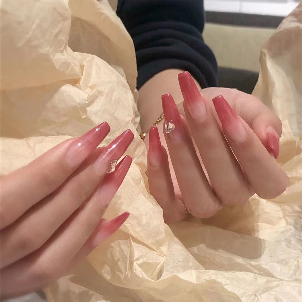Crystal Fake Nails Set 10 Pieces