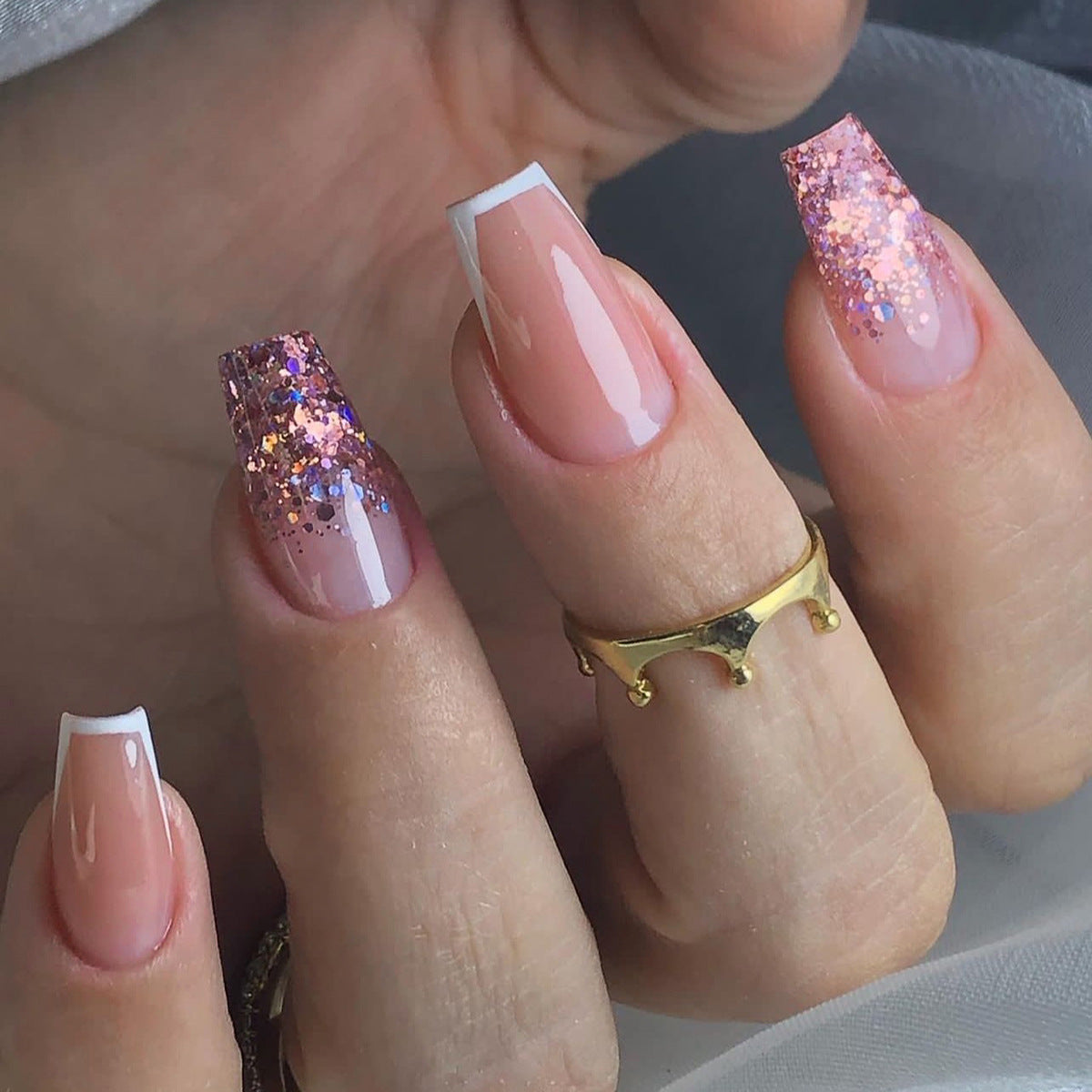Handcrafted Nude Nail Set 10 Pieces