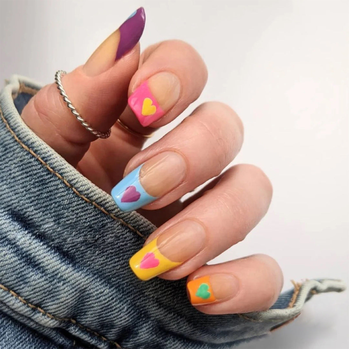 Glitter Press-On Nails 10 Pieces