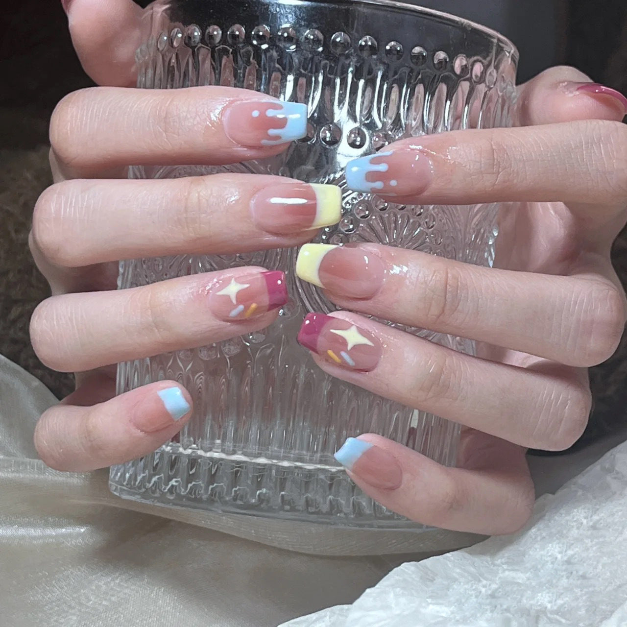Beautiful Glitter Nail Set 10 Pieces