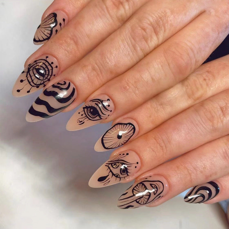 Handcrafted Floral Nail Set 10 Pieces