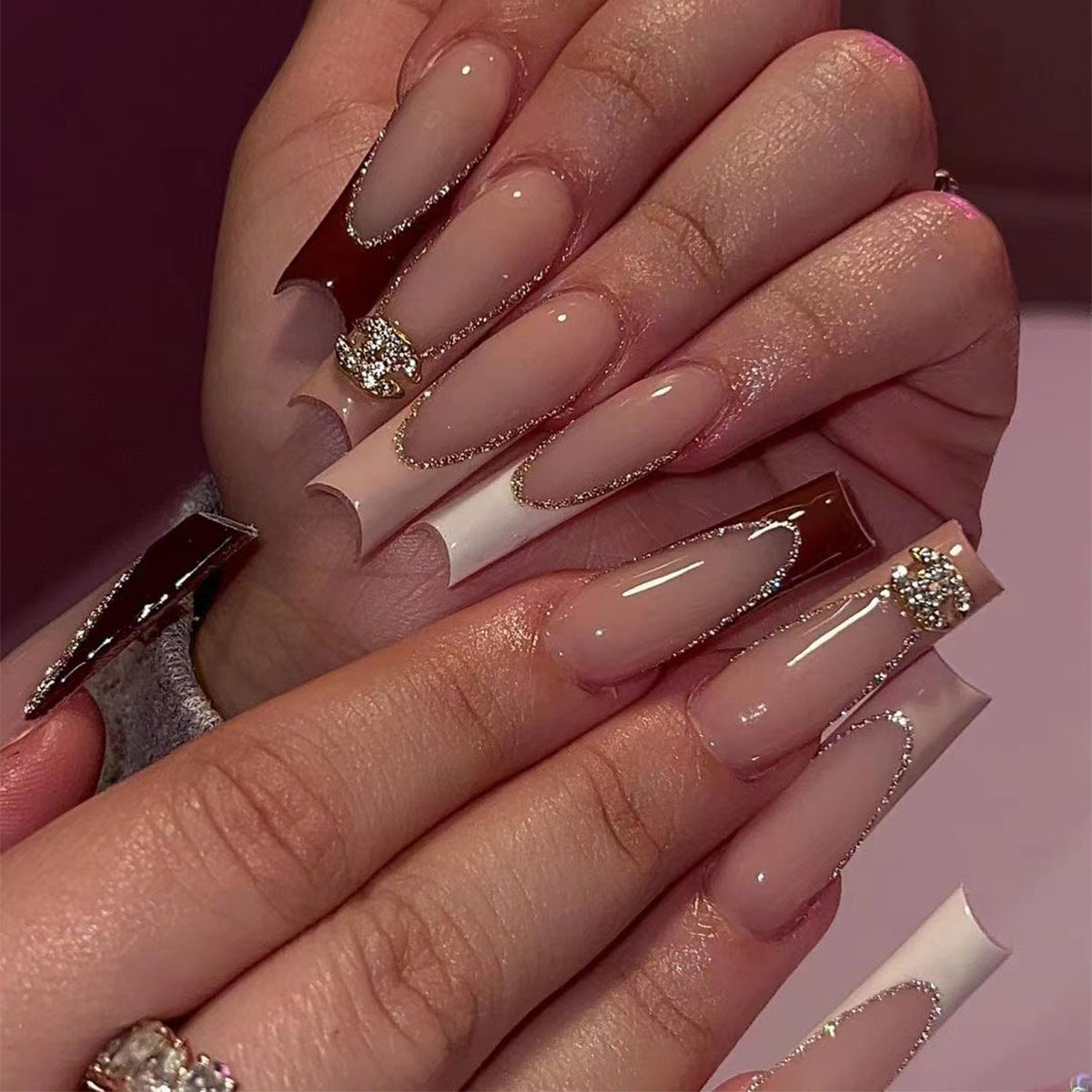 Handcrafted Holographic Nail Set 10 Pieces