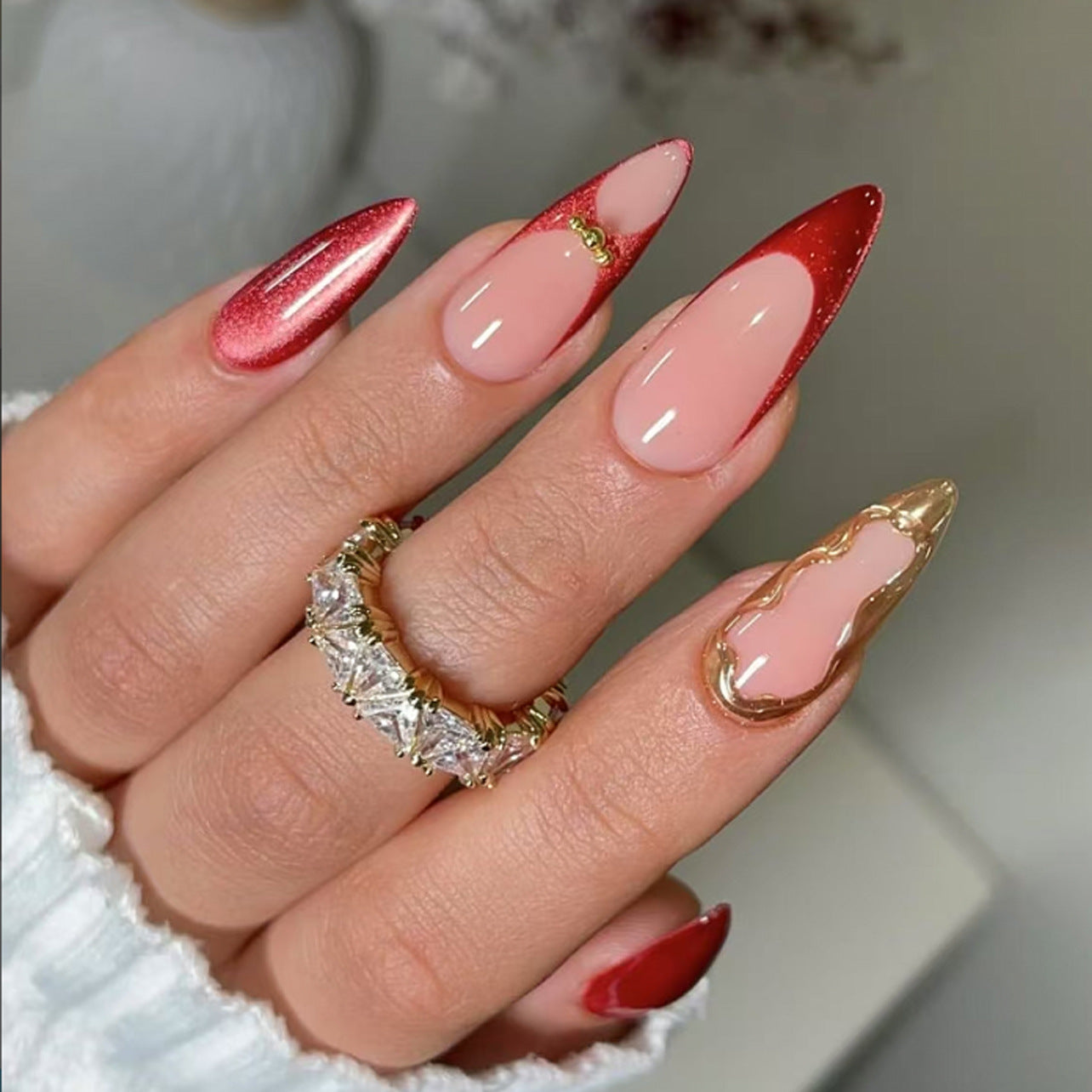 Holiday Fake Nails Set 10 Pieces