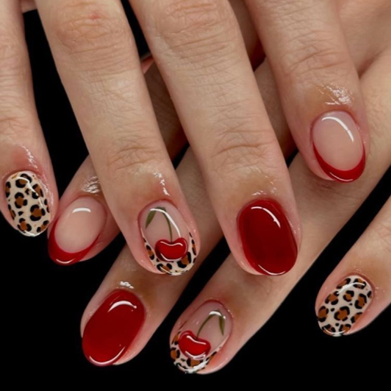 Stunning Floral Nail Set 10 Pieces