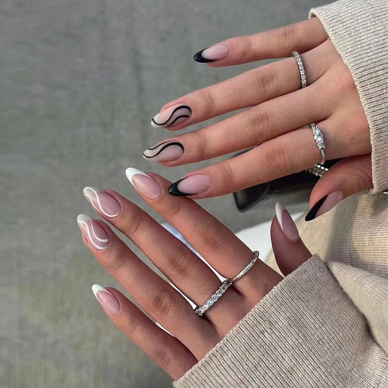 French Press-On Nails 10 Pieces