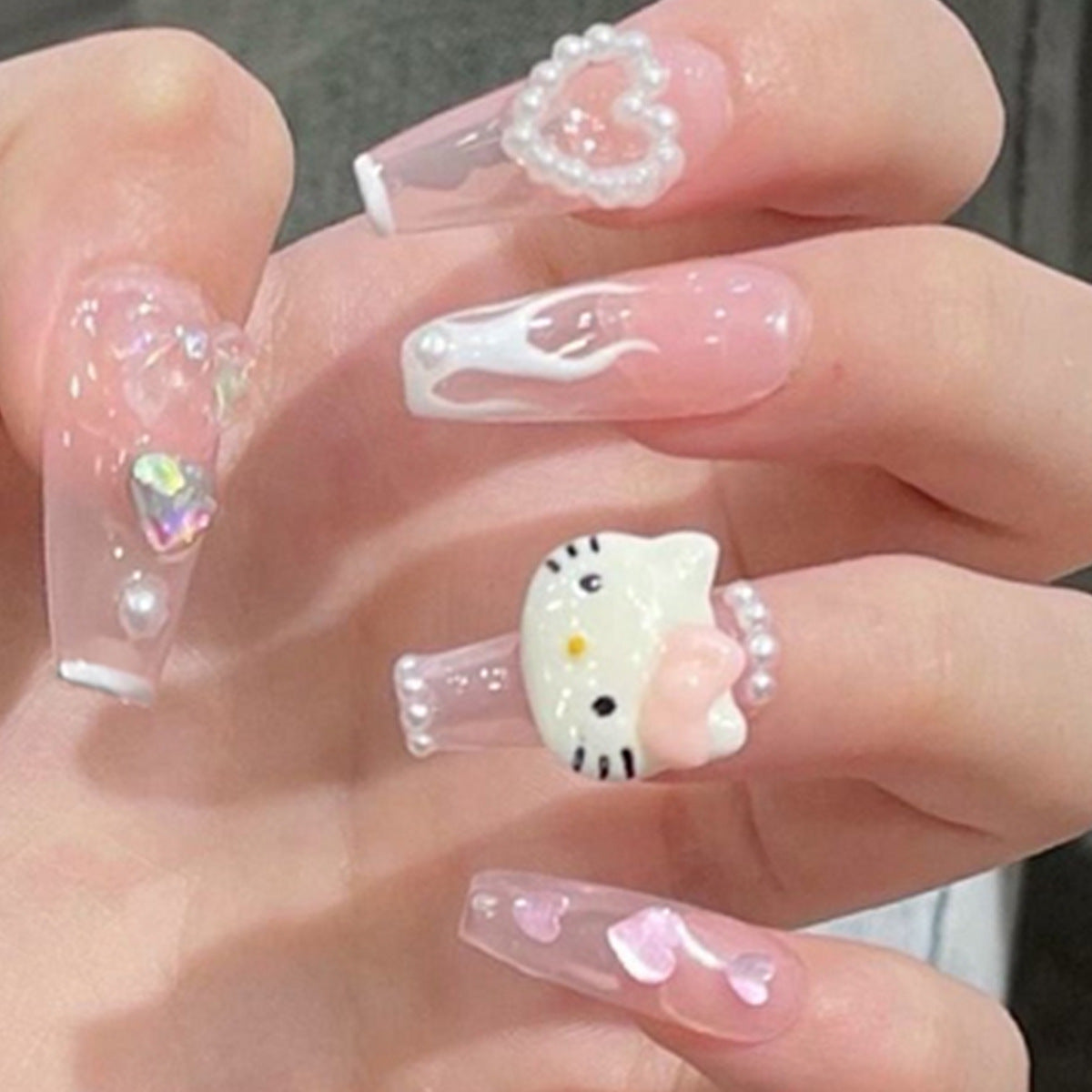 Handcrafted Glossy Nail Set 10 Pieces