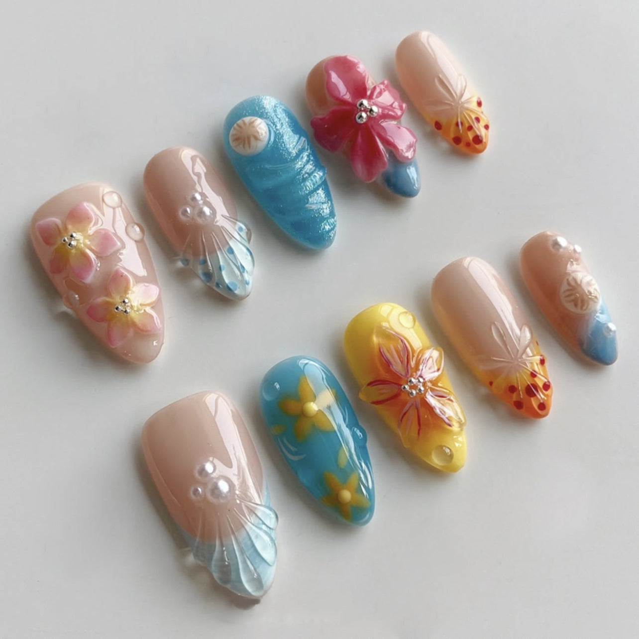 Stunning Nude Nail Set 10 Pieces
