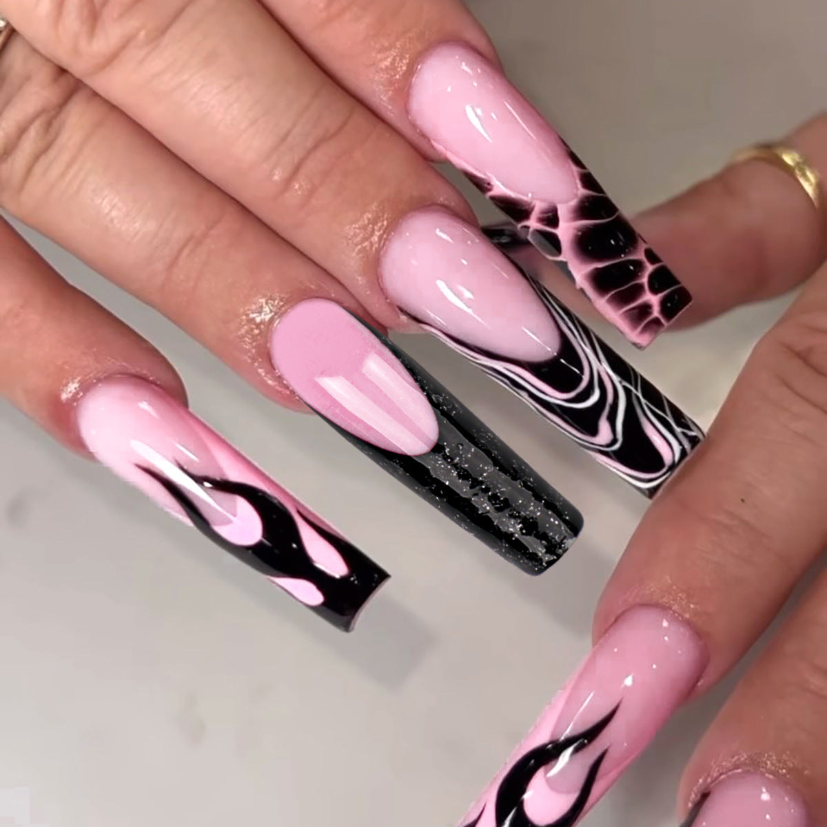 Holiday Fake Nails Set 10 Pieces