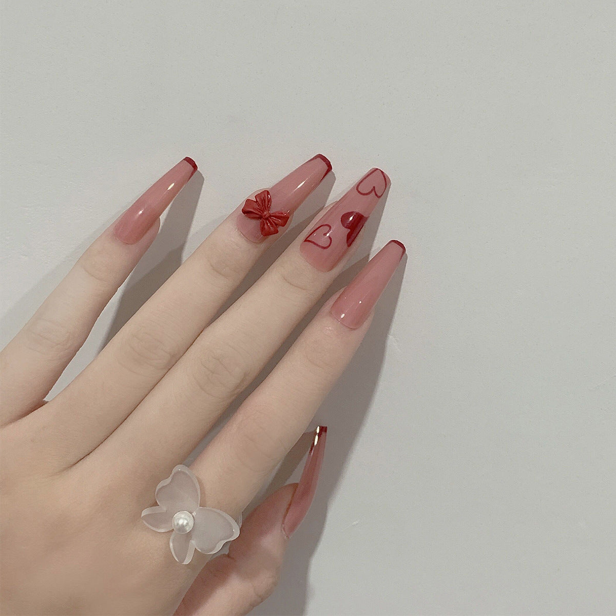 Floral Designer Nail Set 10 Pieces