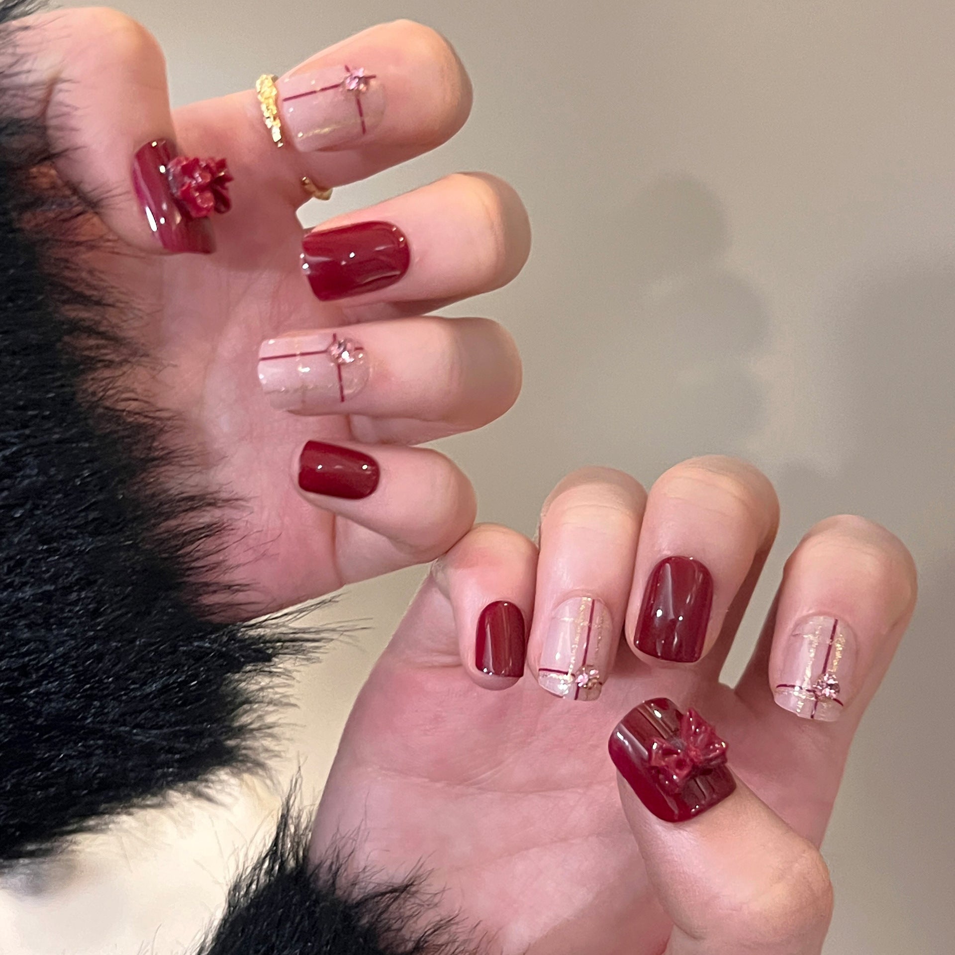 Beautiful Natural Nail Set 10 Pieces
