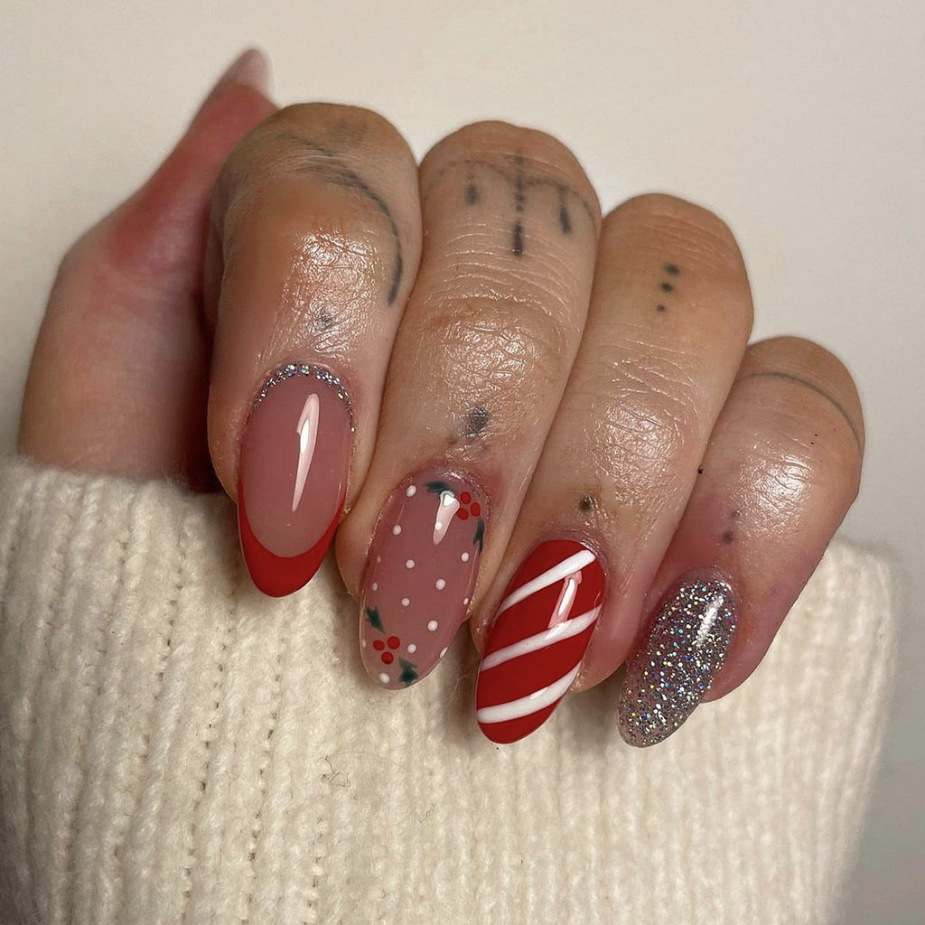 Stunning Glitter Nail Set 10 Pieces