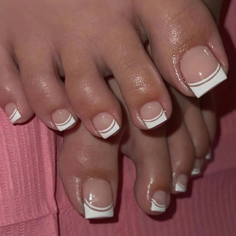 Beautiful French Nail Set 10 Pieces