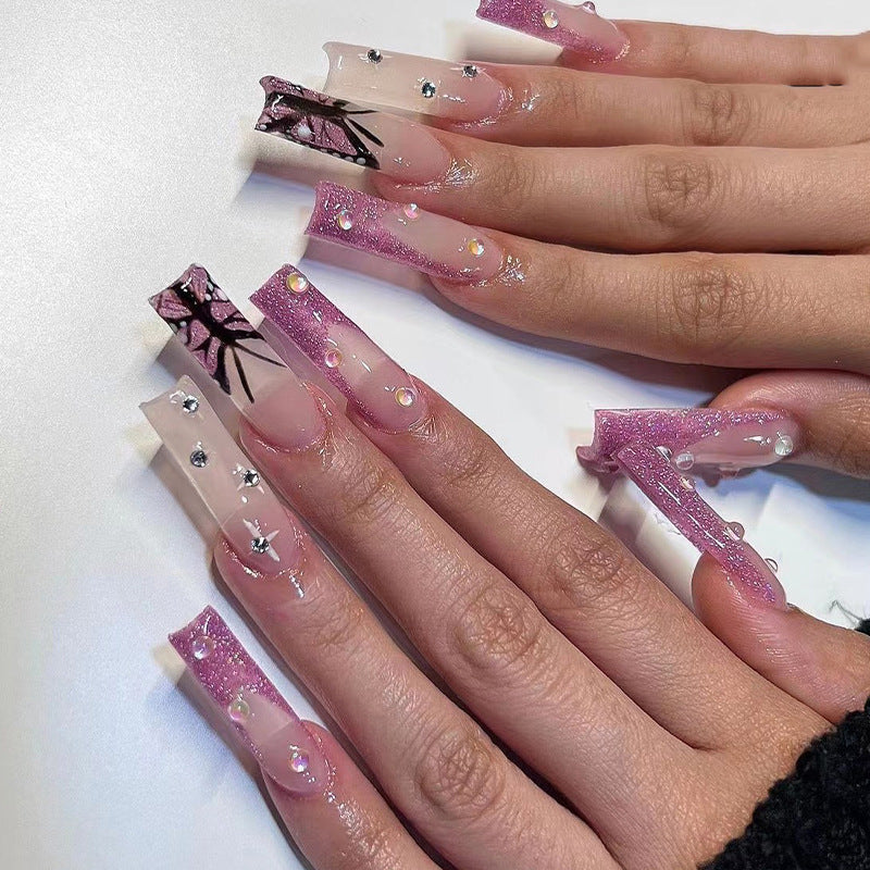 Crystal Designer Nail Set 10 Pieces