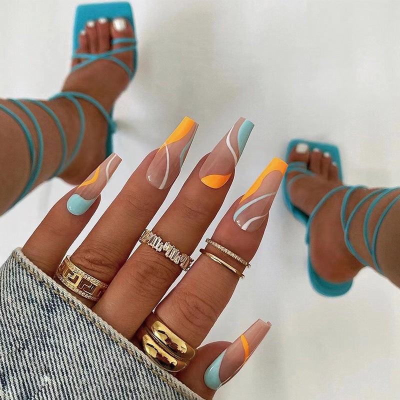 Beautiful Holographic Nail Set 10 Pieces