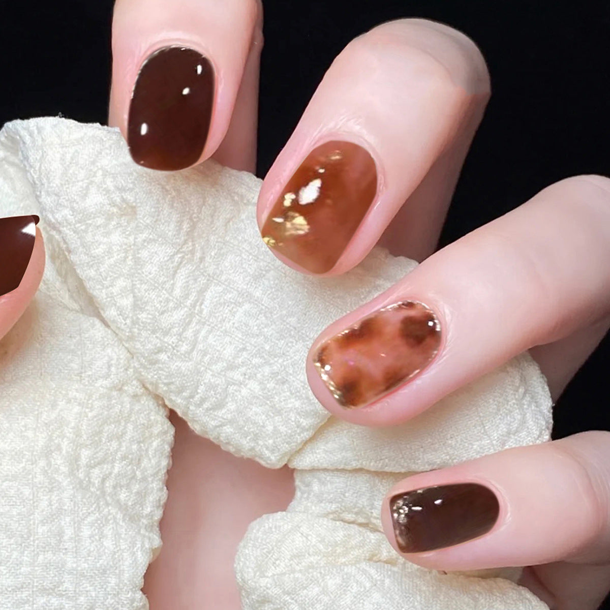 Handcrafted Glitter Nail Set 10 Pieces
