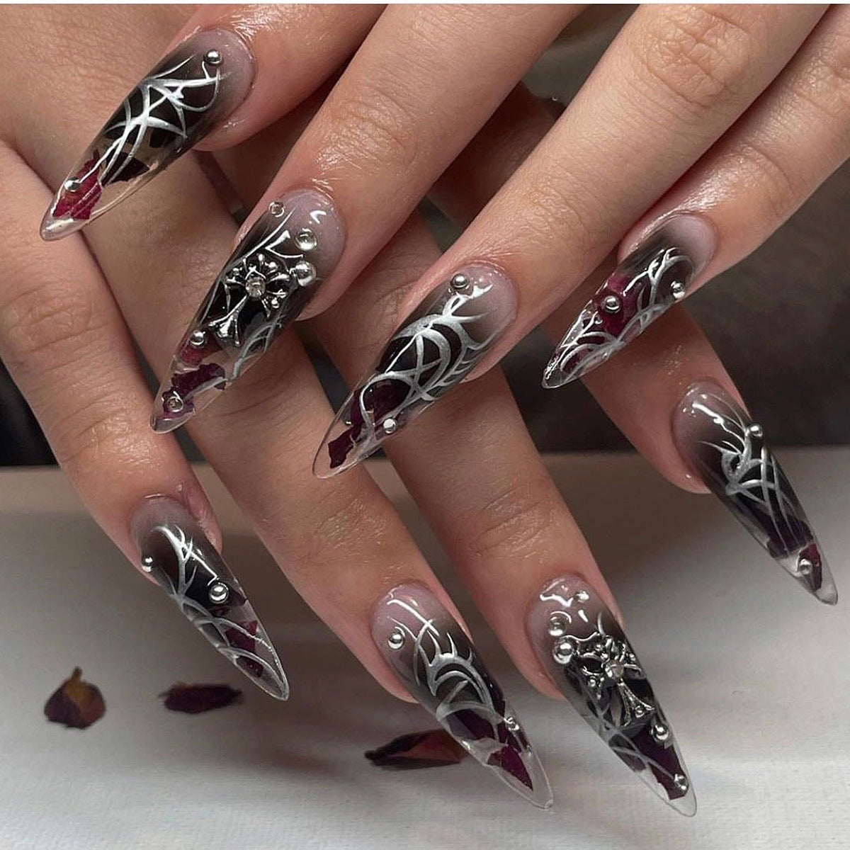 Bridal Fake Nails Set 10 Pieces