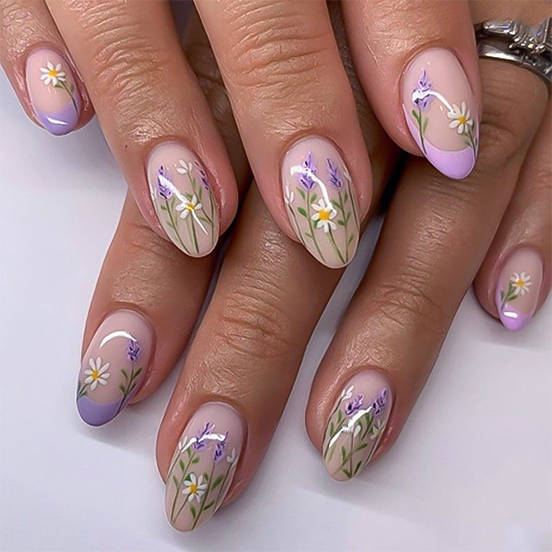Spring Fake Nails Set 10 Pieces