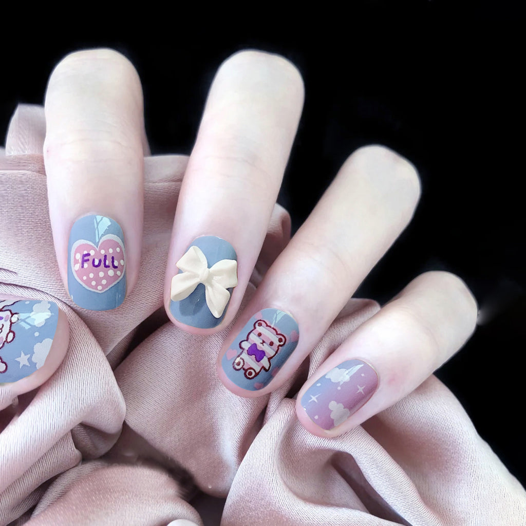 Glossy Press-On Nails 10 Pieces