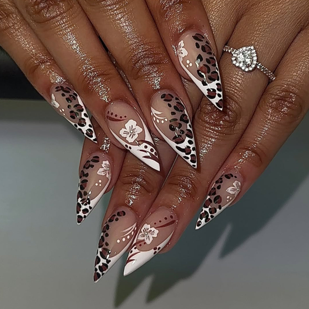 Crystal Fake Nails Set 10 Pieces