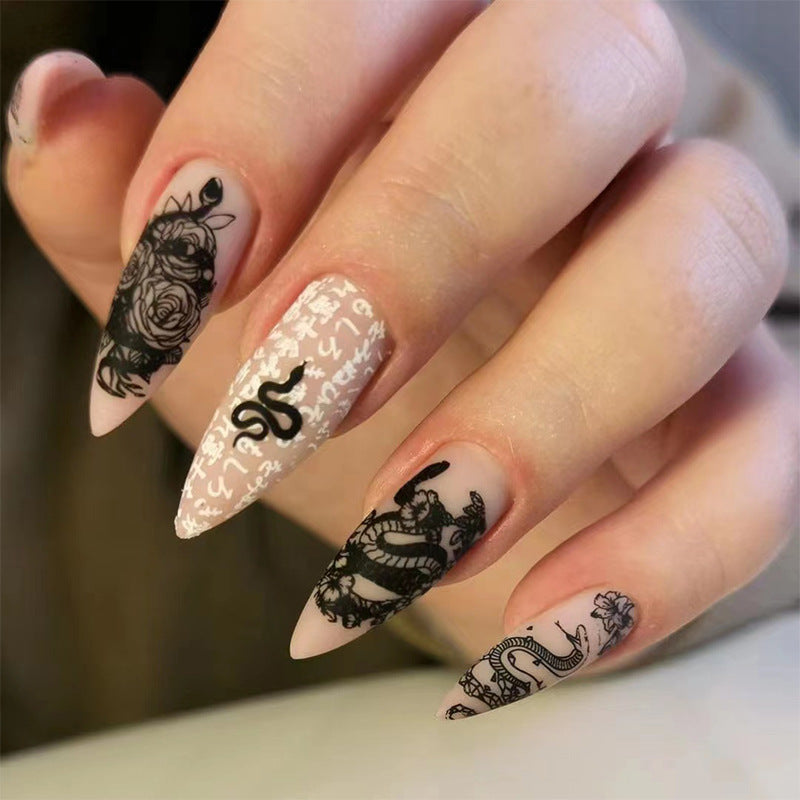 Stunning Marble Nail Set 10 Pieces
