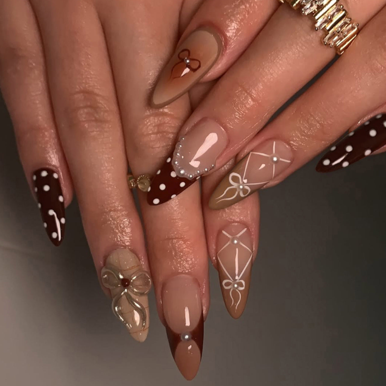 Handcrafted Marble Nail Set 10 Pieces