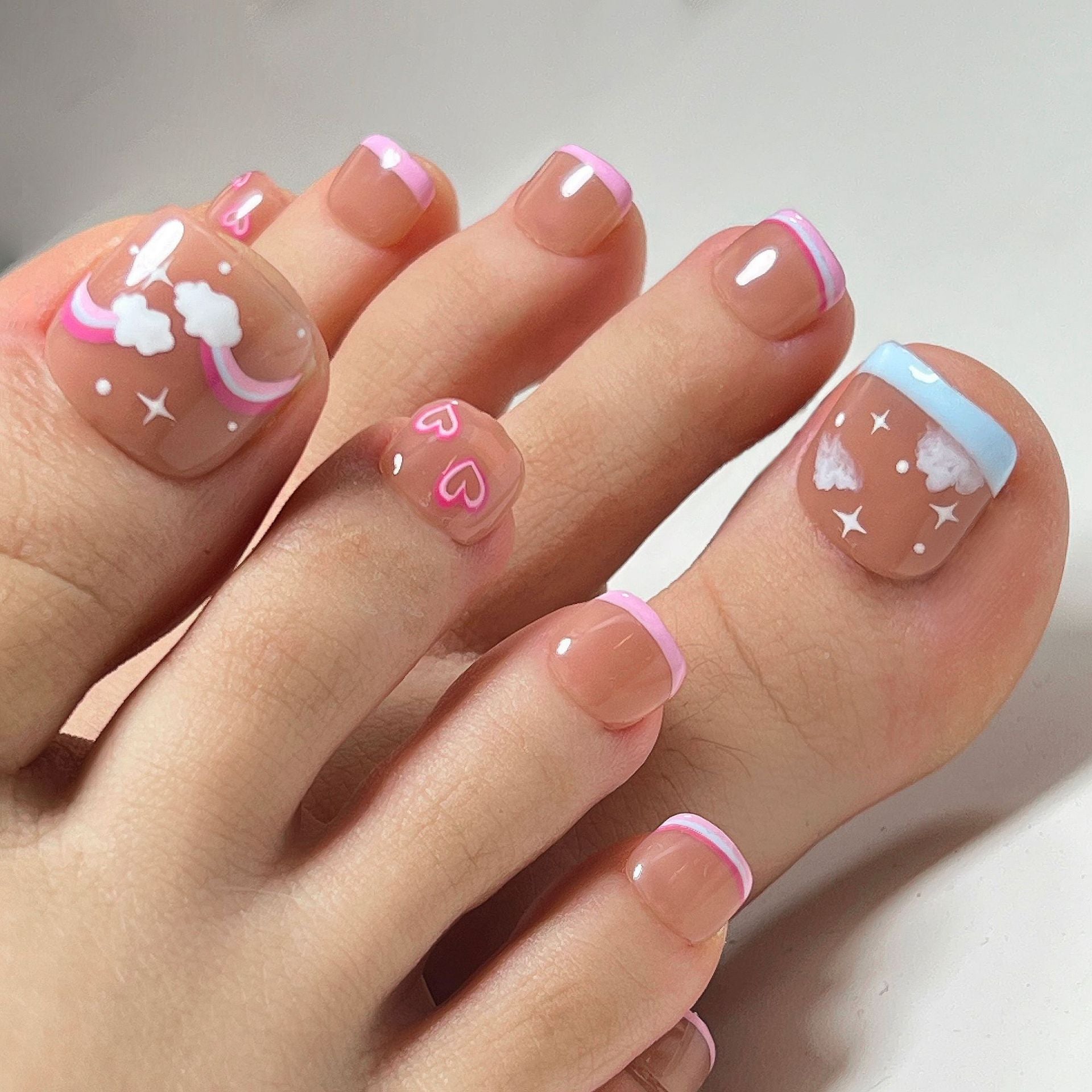 Ombre Fake Nails Set 10 Pieces