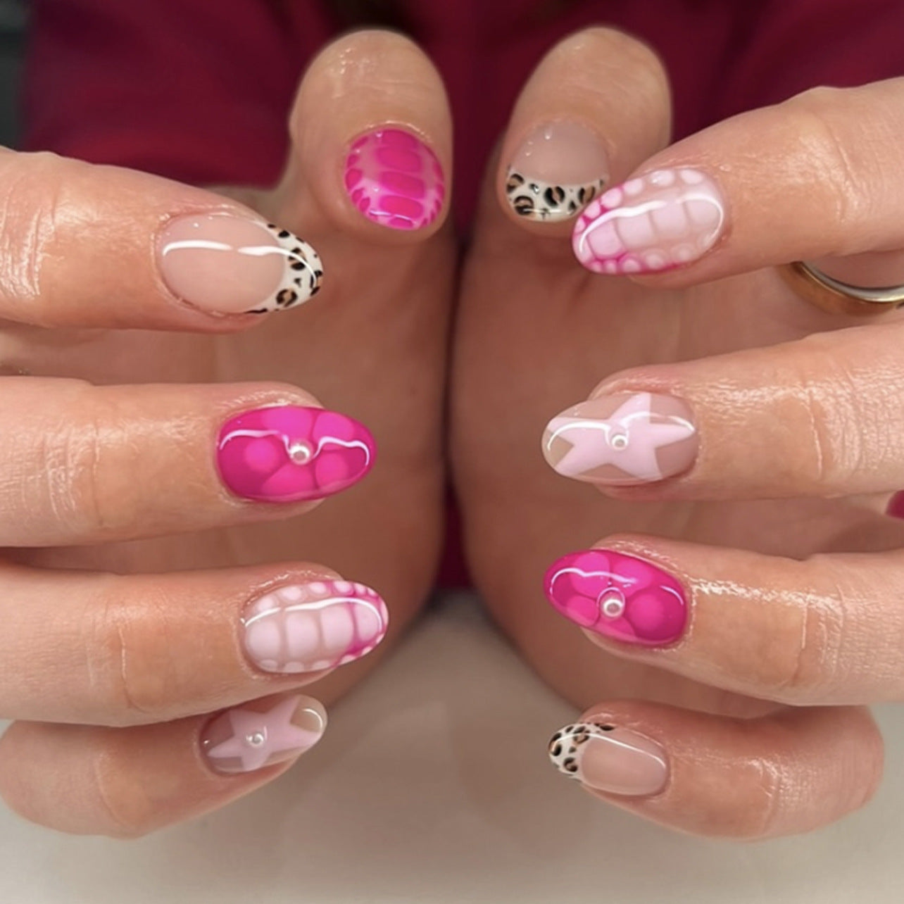 Festive Designer Nail Set 10 Pieces