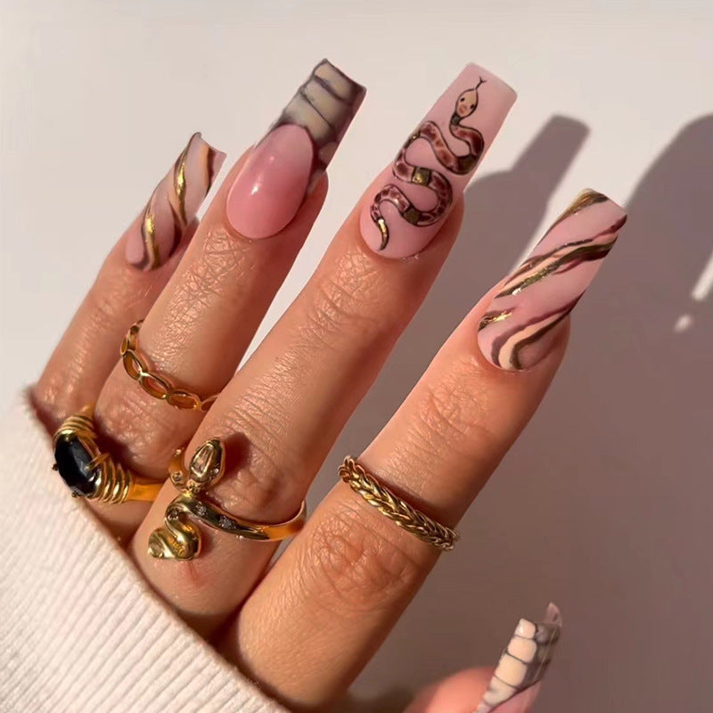 Autumn Fake Nails Set 10 Pieces