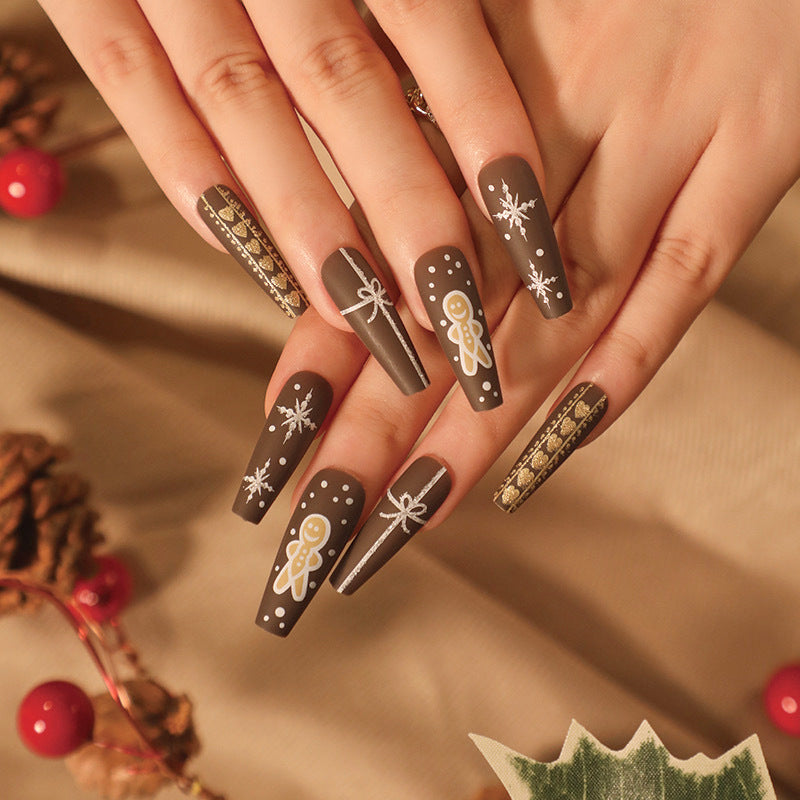 Holiday Fake Nails Set 10 Pieces