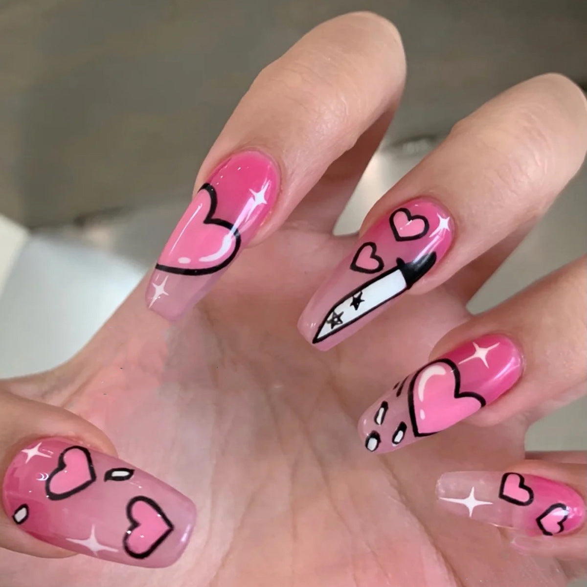Holographic Press-On Nails 10 Pieces