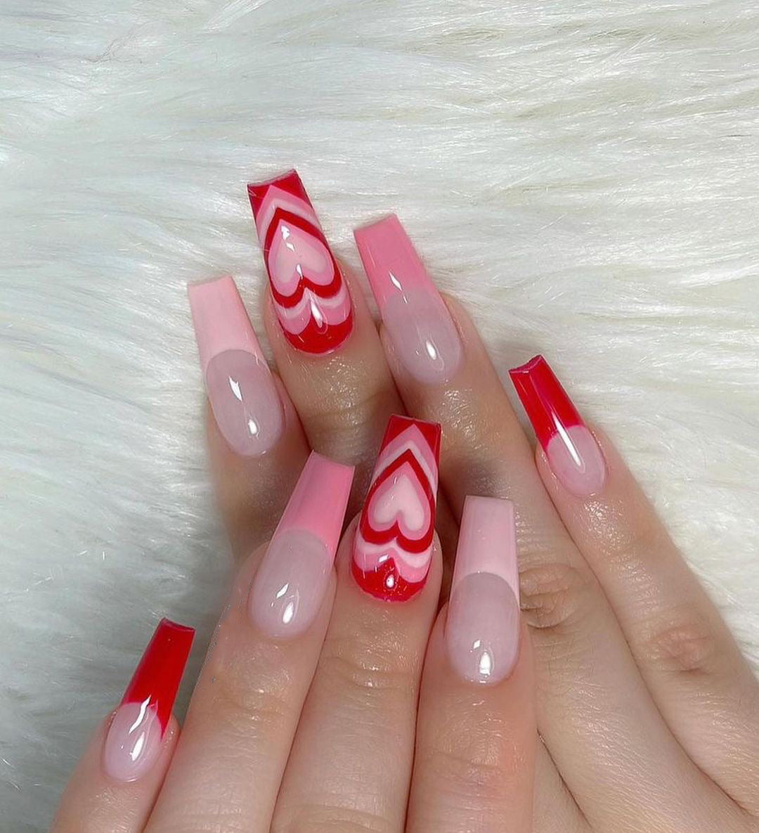 Ombre Designer Nail Set 10 Pieces