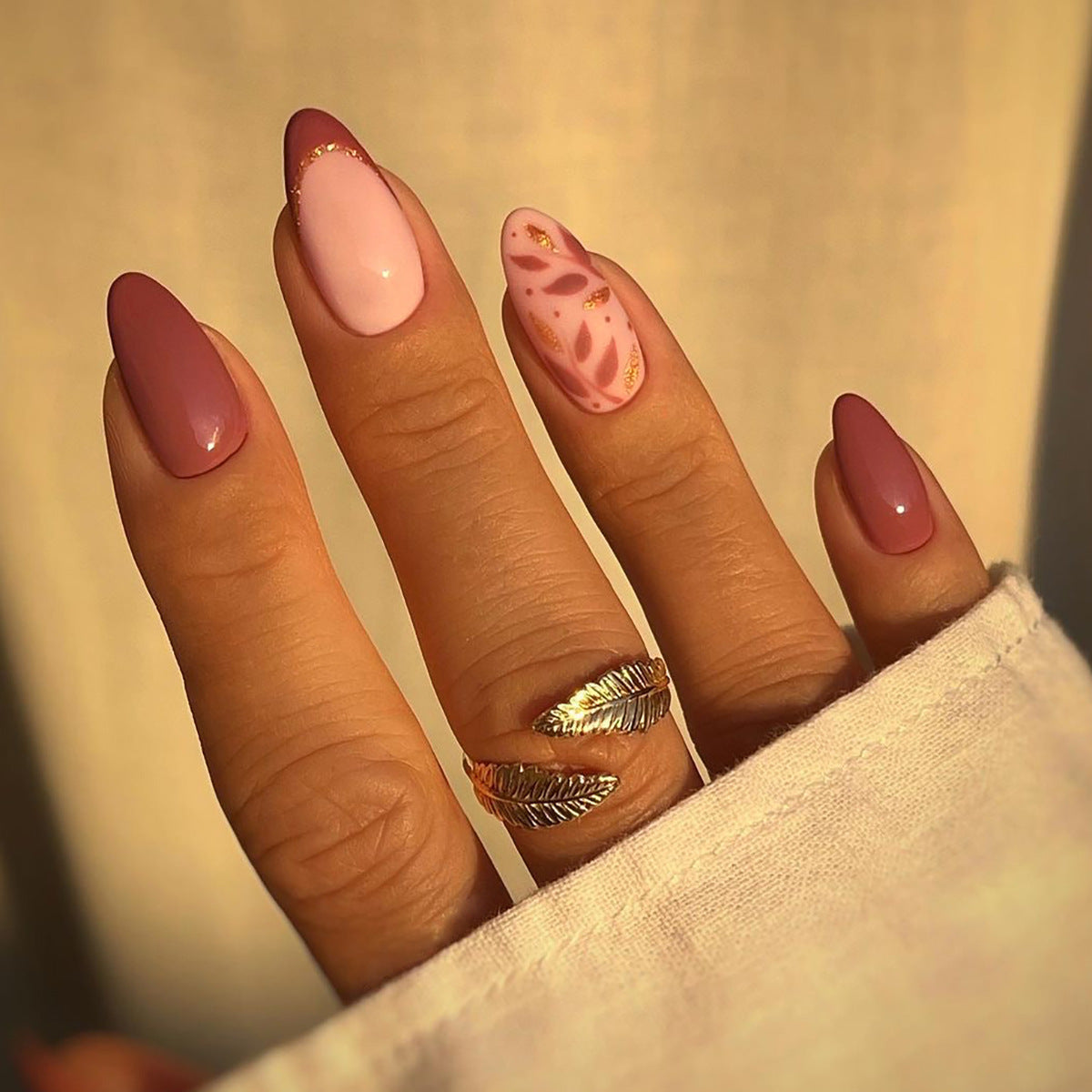 Handcrafted Glitter Nail Set 10 Pieces