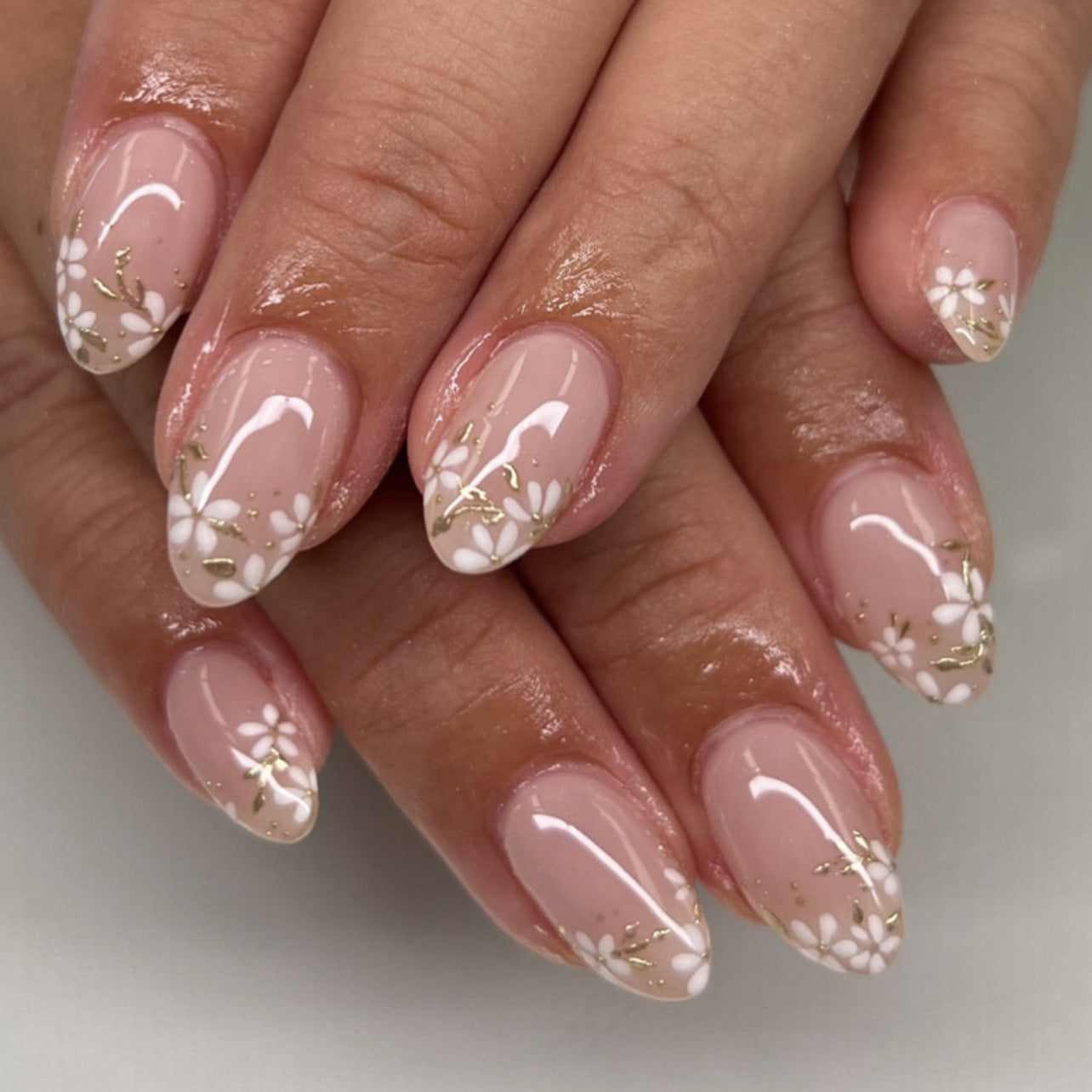 Stunning French Nail Set 10 Pieces