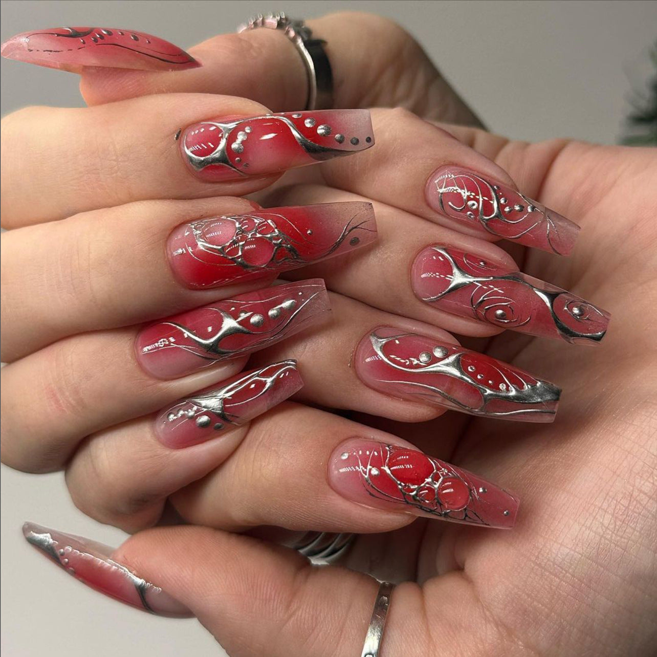 Beautiful Valentine Nail Set 10 Pieces