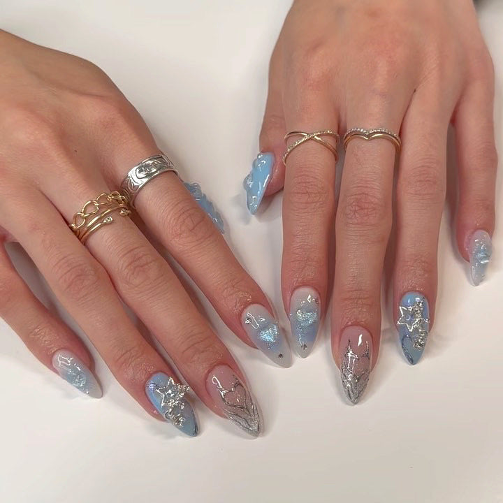 Summer Fake Nails Set 10 Pieces