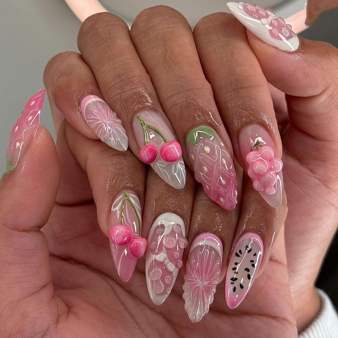 Beautiful Natural Nail Set 10 Pieces