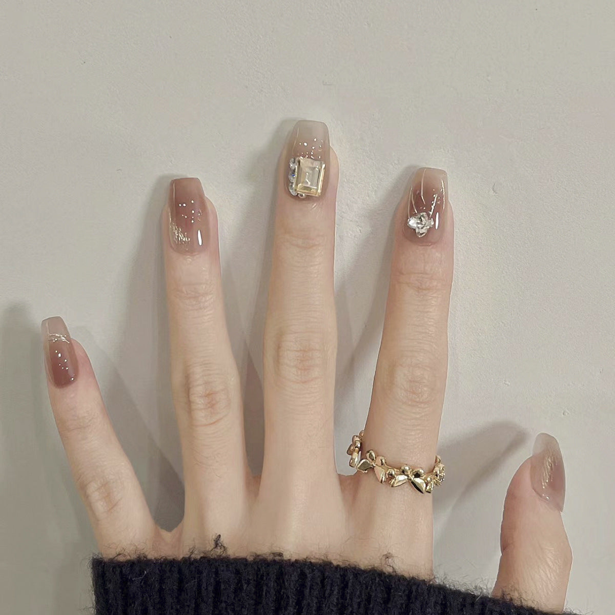 Abstract Fake Nails Set 10 Pieces